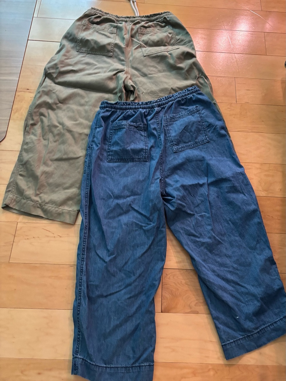 Old Navy comfort waistband straight drawstring  cropped pants large - Picture 2 of 4